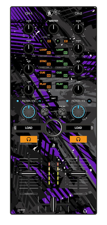 Reloop Mixtour Skin Ridge Purple
